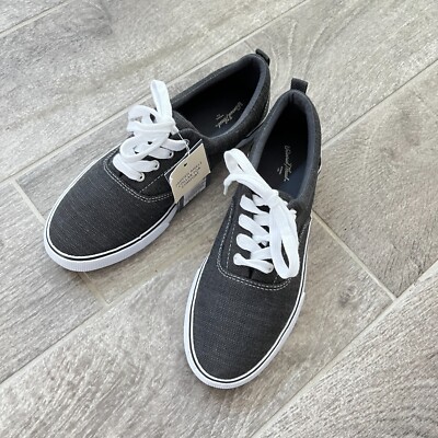 NWT Women's Molly Vulcanized Lace-Up Sneakers - Universal Thread Black All Size