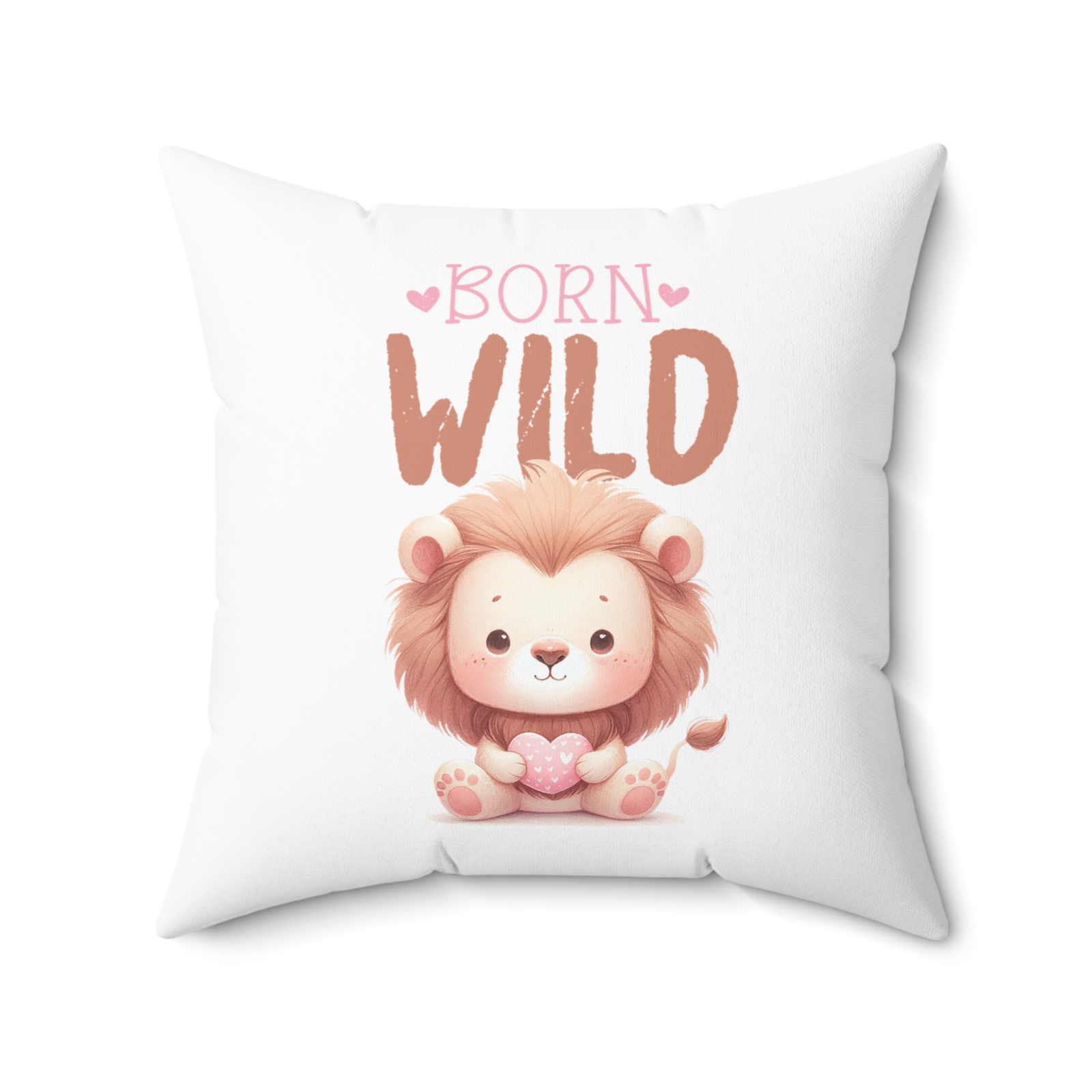 Nursery Room Pillow Jungle Theme Baby Lion Born Wild Baby Kids Room Decor