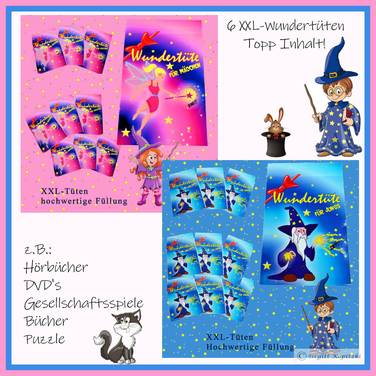 Jungs ab 6,gefüllt,Gastgeschenk,Mitgebsel,Give aways XXL-Wundertüte//-tüten f