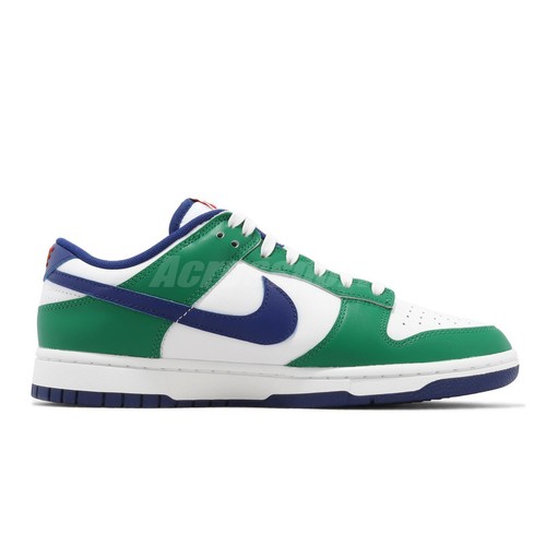 

Мужская повседневная обувь унисекс Nike Dunk Low Retro Gorge Green Deep Royal FQ6849-141, Белый, Dunk Low Retro