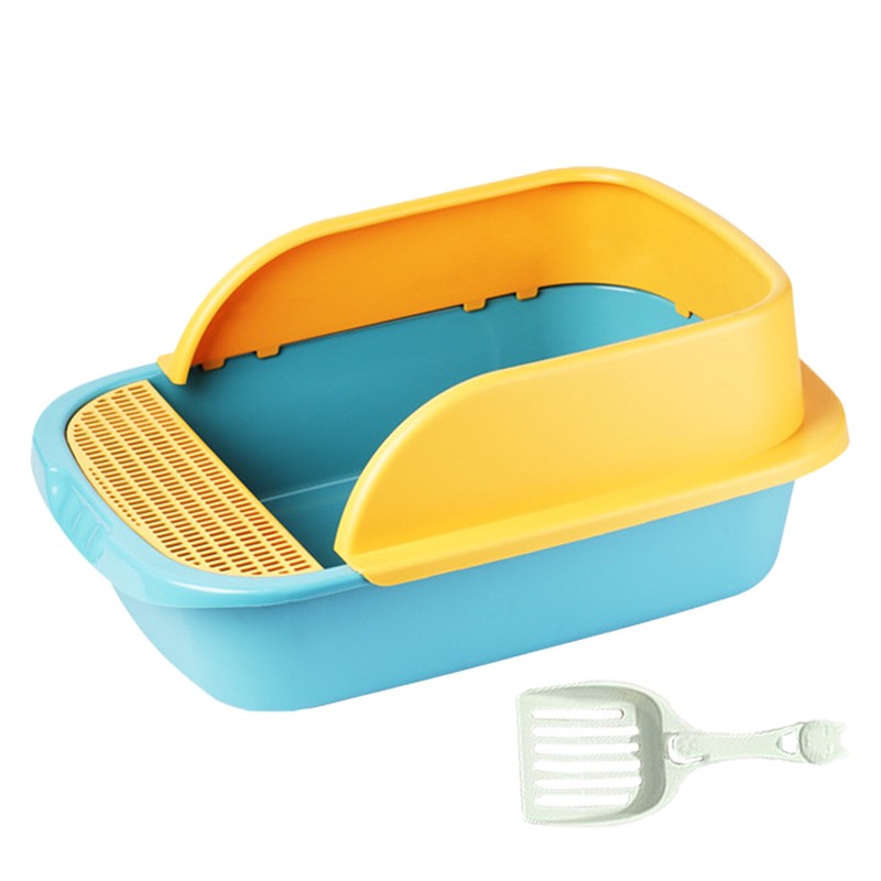 Large Capacity Open Cat Litter Box Plastic Anti-Splash Cats Toilet Pet Sandbox