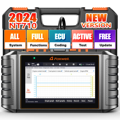 FOXWELL NT710 for Ferrari Bidirectional Car OBD2 Scanner Diagnostic E-CU Coding