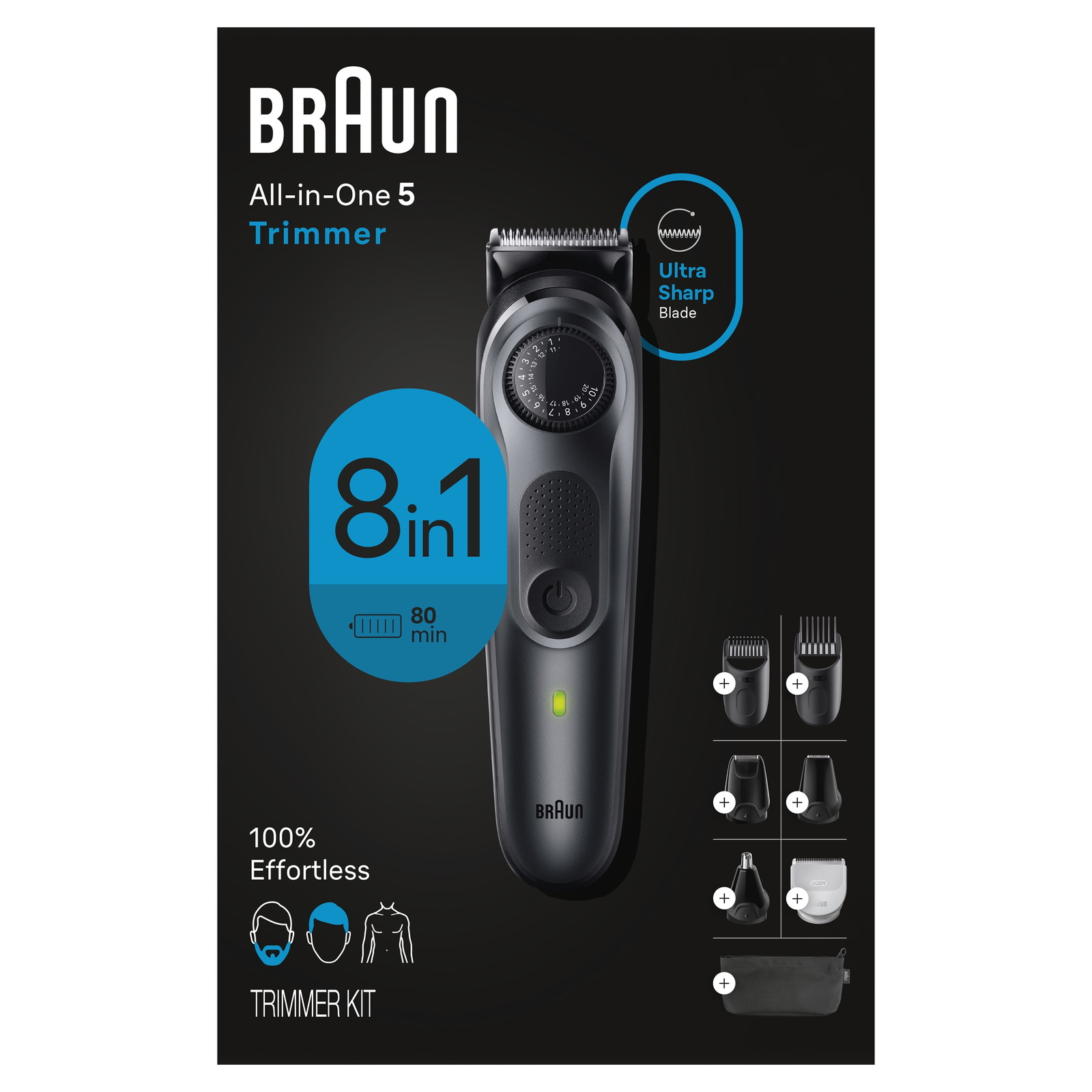 Braun All-In-One Style Kit Series 5 5471, 8-In-1 Trimmer for