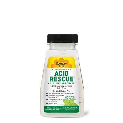 Country Life Acid Rescue Mint 60 таблеток