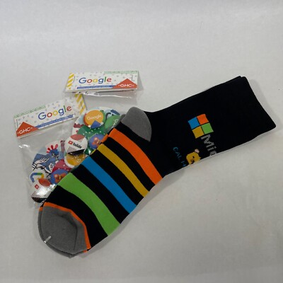 Microsoft CAL Hack Socks & Google GHC Pin 2 Set