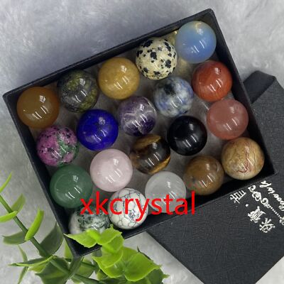 20pcs Natural mixed Ball Quartz Crystal Sphere Reiki Healing 15mm+