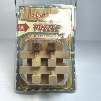 Wood Puzzle Mind Test Challenge Game Brain Bender Fun or Gift