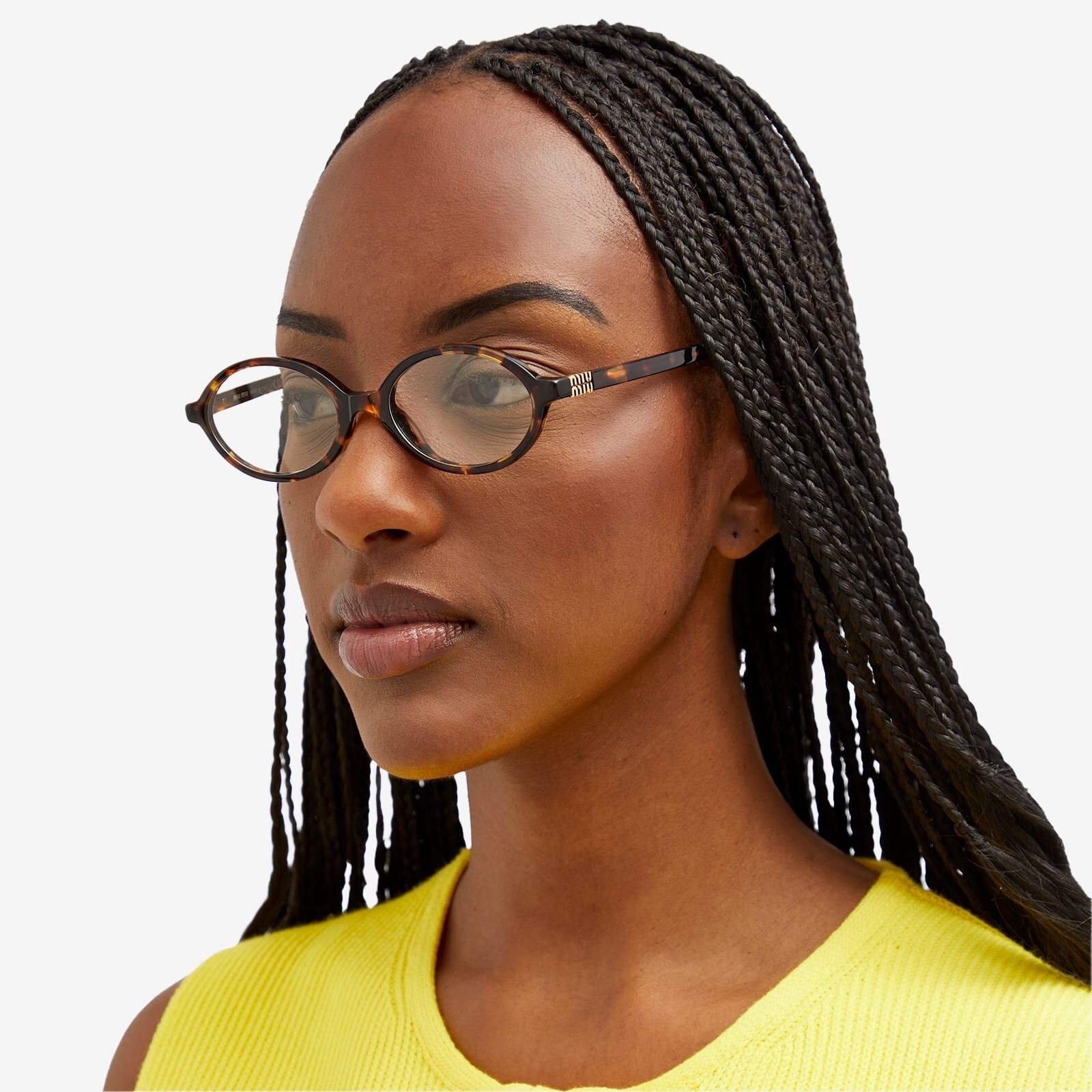 MIU MIU スクエアフレムメカネ MU08XV 19P1O1 Miu Miu MU 08XV 19P1O1 Cork Havana Eyeglasses for Woman