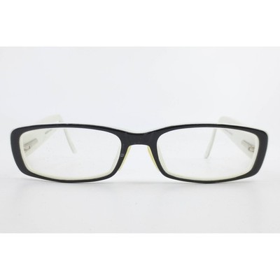 Modern Hannah Eyeglasses Black White Rectangular Frames 51/16/140 36777