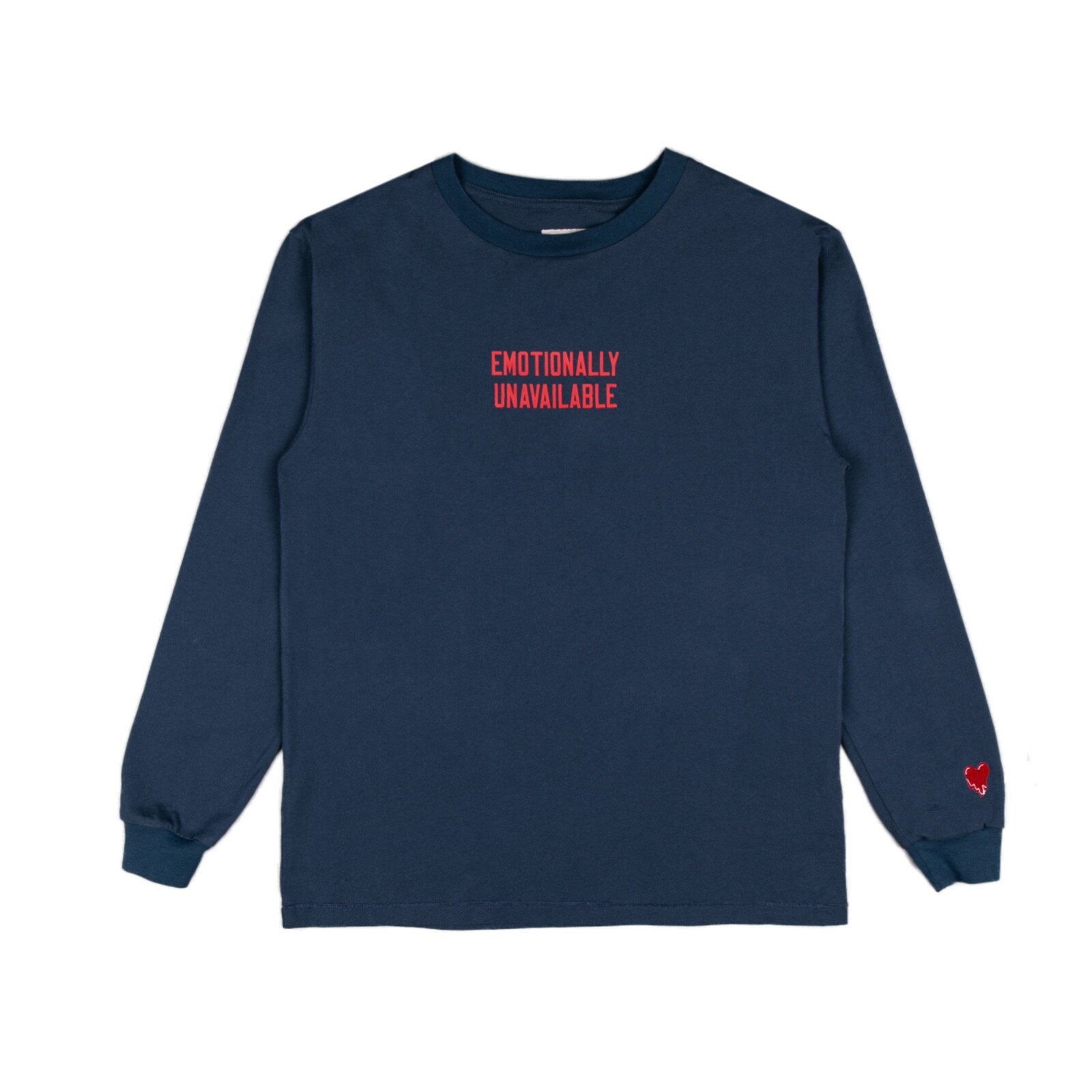Emotionally Unavailable Tシャツ EMOTIONALLY UNAVAILABLE WORDMARK LONGSLEEVE NAVY | eBay