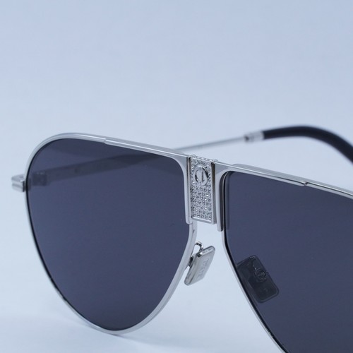 Pre-owned Dior Ice Au F0a0 Palladium/grey 63-11-150 Sunglasses Authentic In Gray