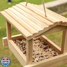 STARSWR Bird Feeders for Outside Hanging, Wild Bird Feeder House for Cardinals Finches Wooden Bluebird Feeder Mealworm Feeder Outdoor Wood Platform Bird House Feeder