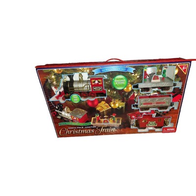 Christmas Train Set (Brand New) Blue Hat North Pole Junction 34 pc set  Sounds