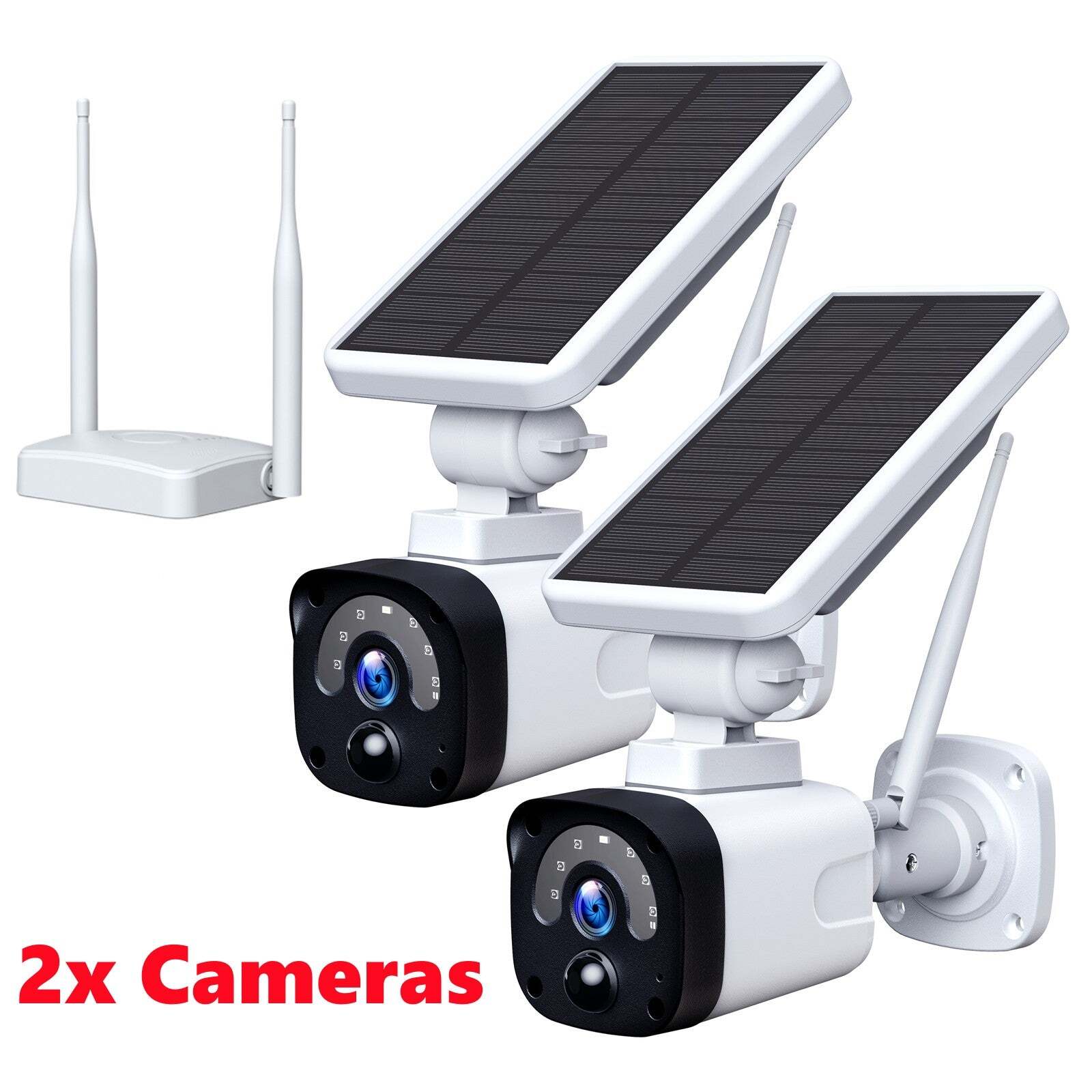 CAMCAMP 4MP Solar Wireless Security Camera System Home Surveillance PIR Cameras