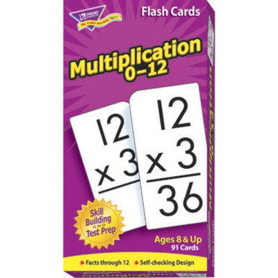 Trend Enterprises Multiplication Math Flash Cards, Set of 91