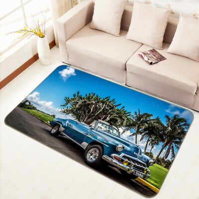 3D Coconut Tree Car NAO3296 Transport Game Rug Mat Elegant Photo Carpet Mat Fay