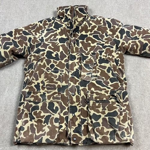 Vintage 80s Woolrich Duck Camo Gore Tex Down Filled Hunting