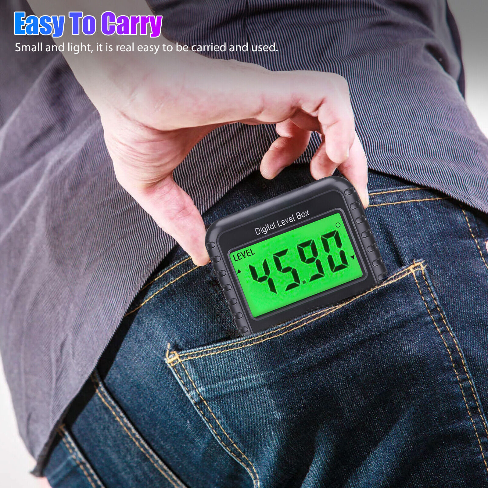 4*90 Magnetic Digital Inclinometer Level Box Gauge Angle Meter Finder ...