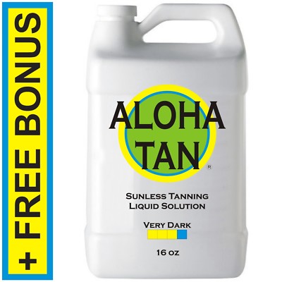 ALOHA TAN - VERY DARK  16 oz - Spray Tanning Solution / Sunless Self Tanner Mist