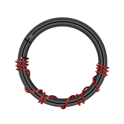 16G Winding Wire Hoop Segment Clicker Earring Hinged Septum Rings Nose Piercing