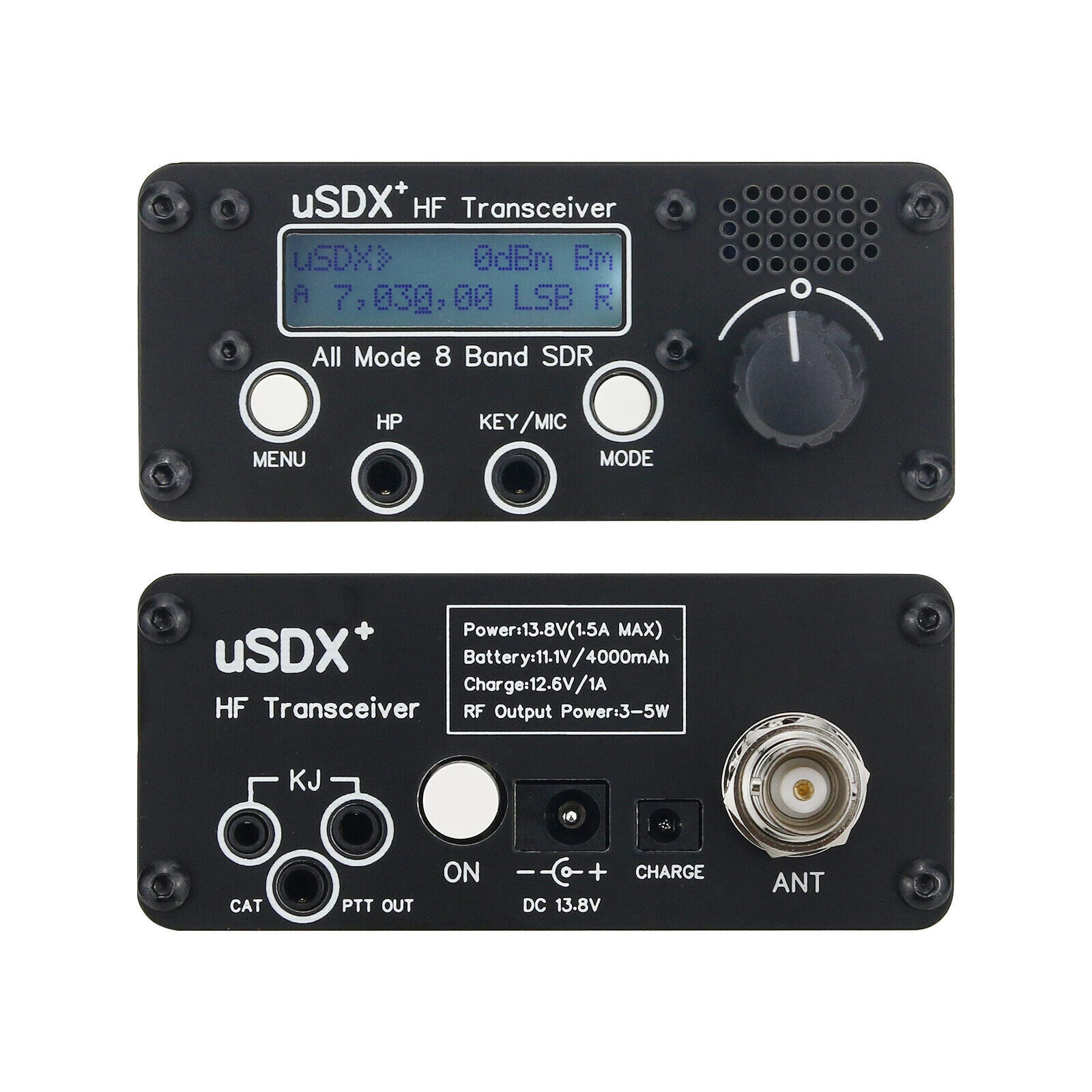 Usdr usdx+ Plus V2 Transceiver 3W-5W All Mode 8 Band HF Ham Radio Transceiver EP