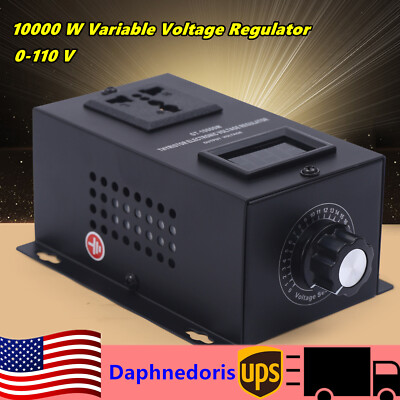 10000W Variable Voltage Regulator Dimmer Motor Speed Controller AC 110V SCR New
