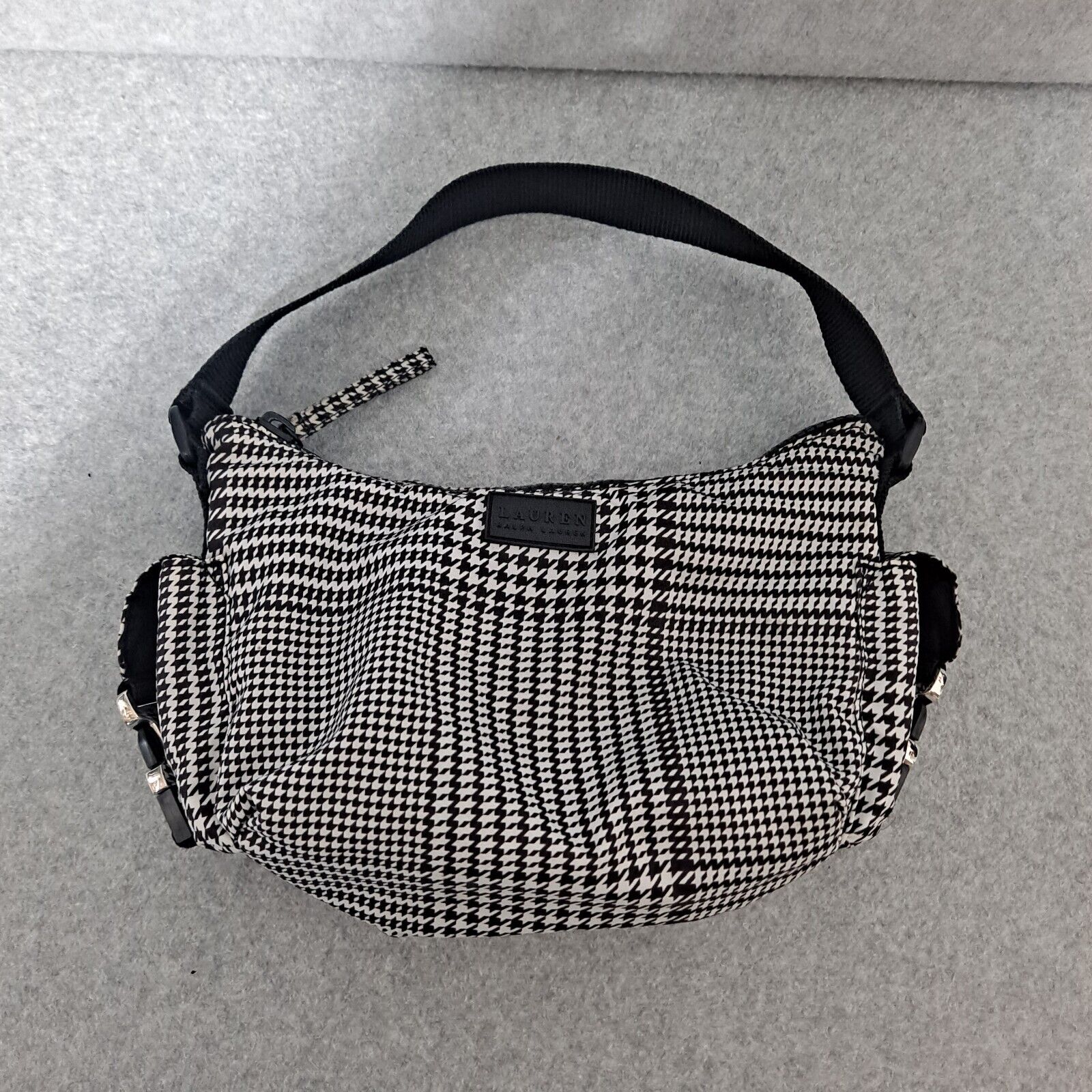 Lauren Ralph Lauren Purse Hobo Bag Handbag Gingham Black Lauren Ralph Lauren Purse Hobo Bag Handbag Gingham Black