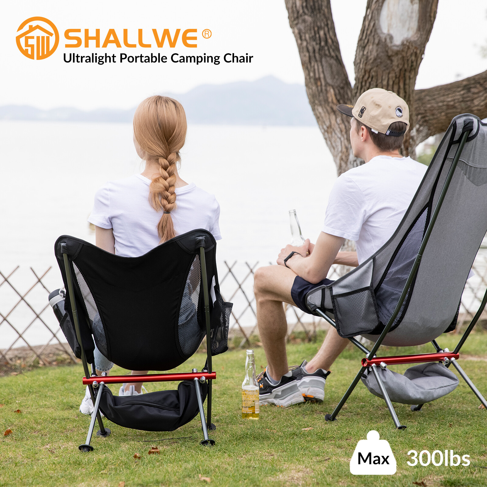 Aluminum Frame High Back Camping Chair Ultralight Portable