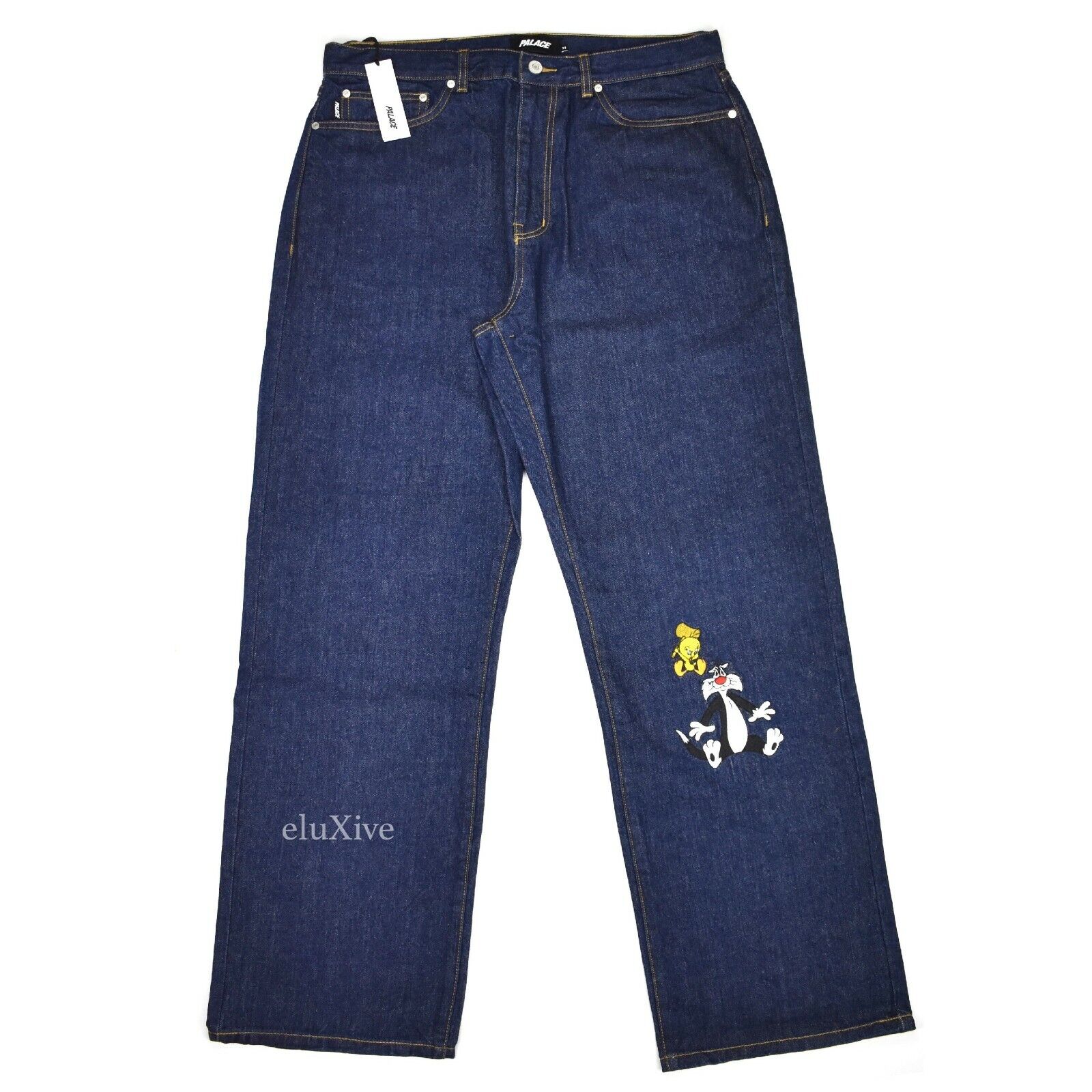 NWT Palace Skateboards x Loony Tunes Tweety-P Logo Denim NWT Palace Skateboards x Loony Tunes Tweety-P Logo Denim