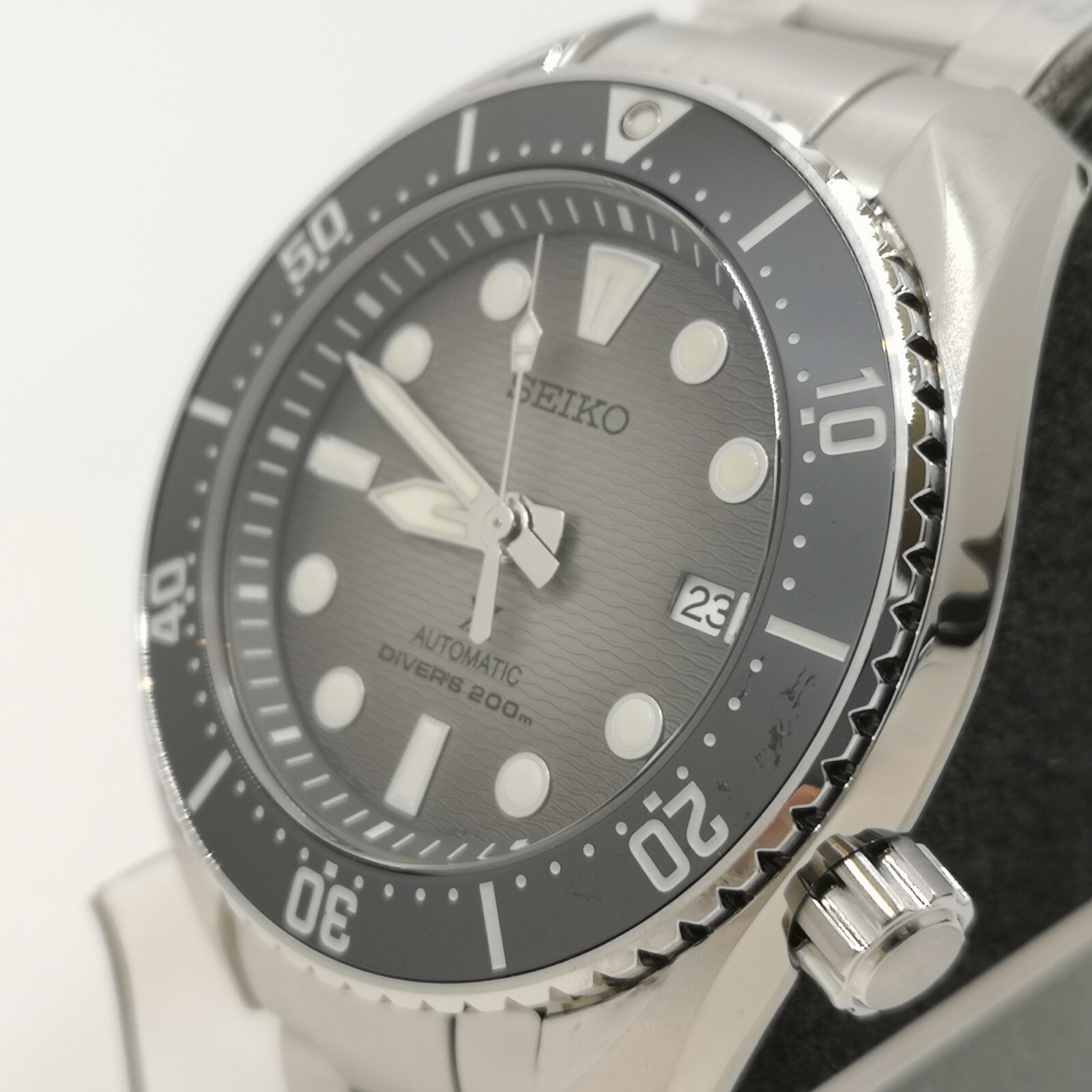 Pre-owned Seiko Prospex Diver Scuba Sbdc177 Black Mechanical Automatic Men Watch Box