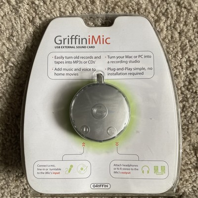 New Griffin iMic 2004 USB External Sound Card MAC or PC GriffiniMic T3041LL A