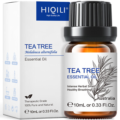 HIQILI Tea Tree Essential Oil 100% Pure Natural Diffuser Oil Skin,Toenail Fungus