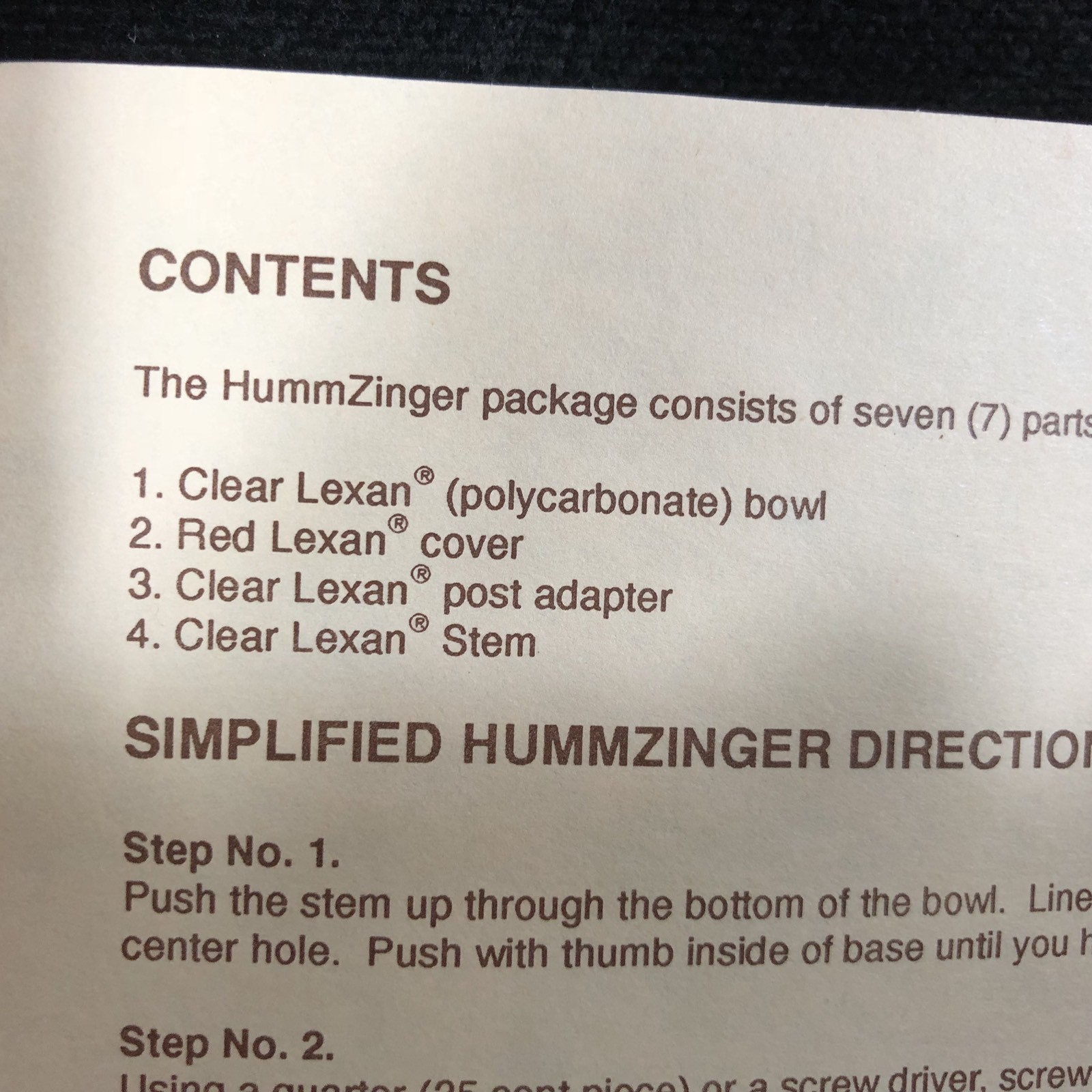 Vtg Aspects Hummzinger 073 Hummingbird Nectar Feeder 12 oz 4 ports Hang Post Box