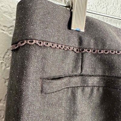 Rebecca Taylor Brown Wool Pantsuit Blazer Wide Leg Pants