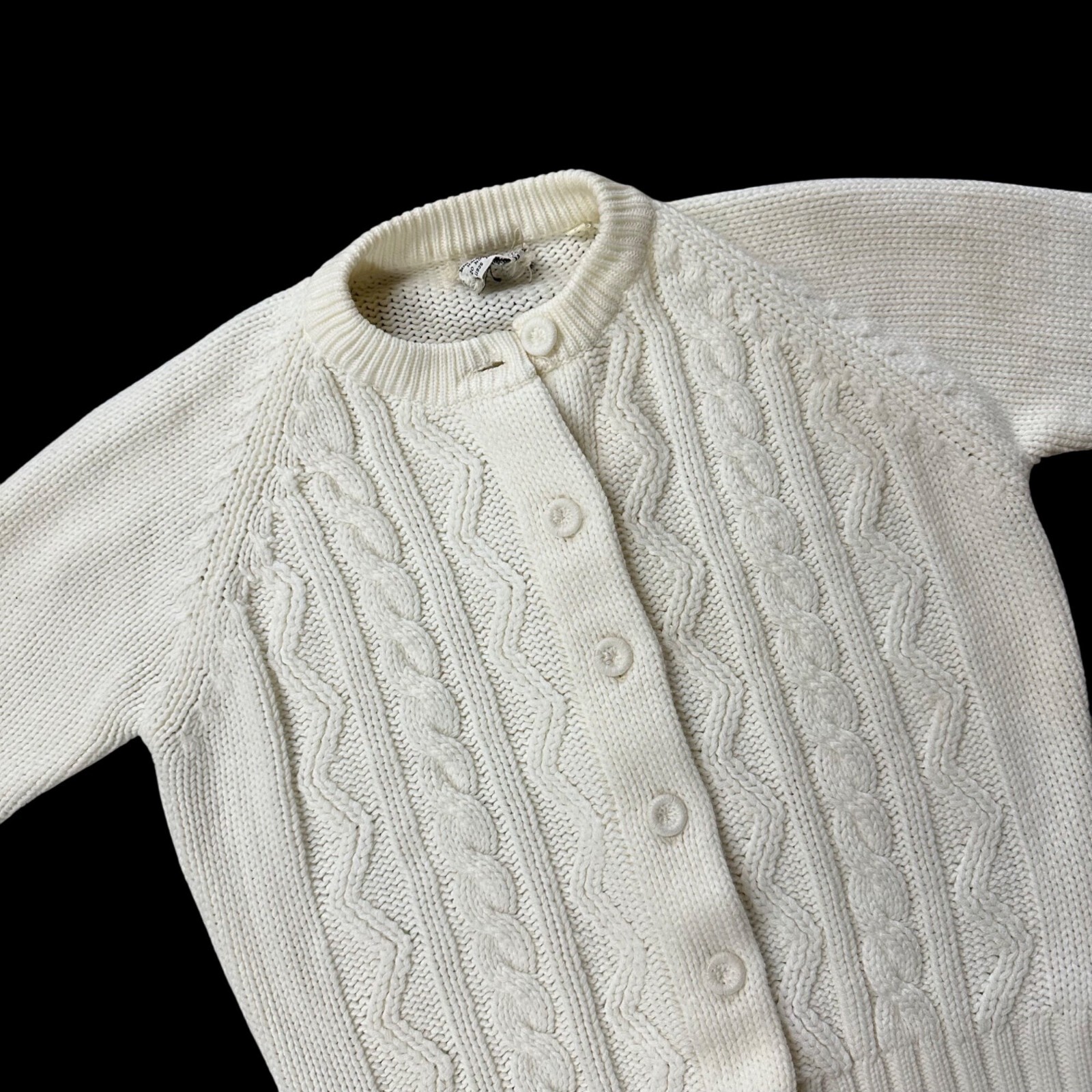 トップス 70s acrylic cardigan Vintage 70s AMF Tennessee Blue Orlon Acrylic Award Cardigan