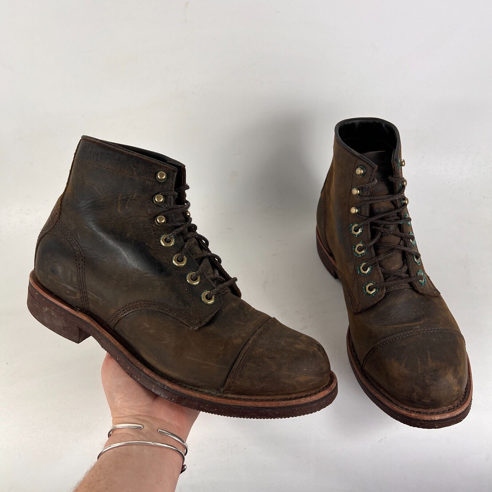 Chippewa LLBean Katahdin Iron Works Engineer cap boots mens Chippewa LLBean Katahdin Iron Works Engineer cap boots mens