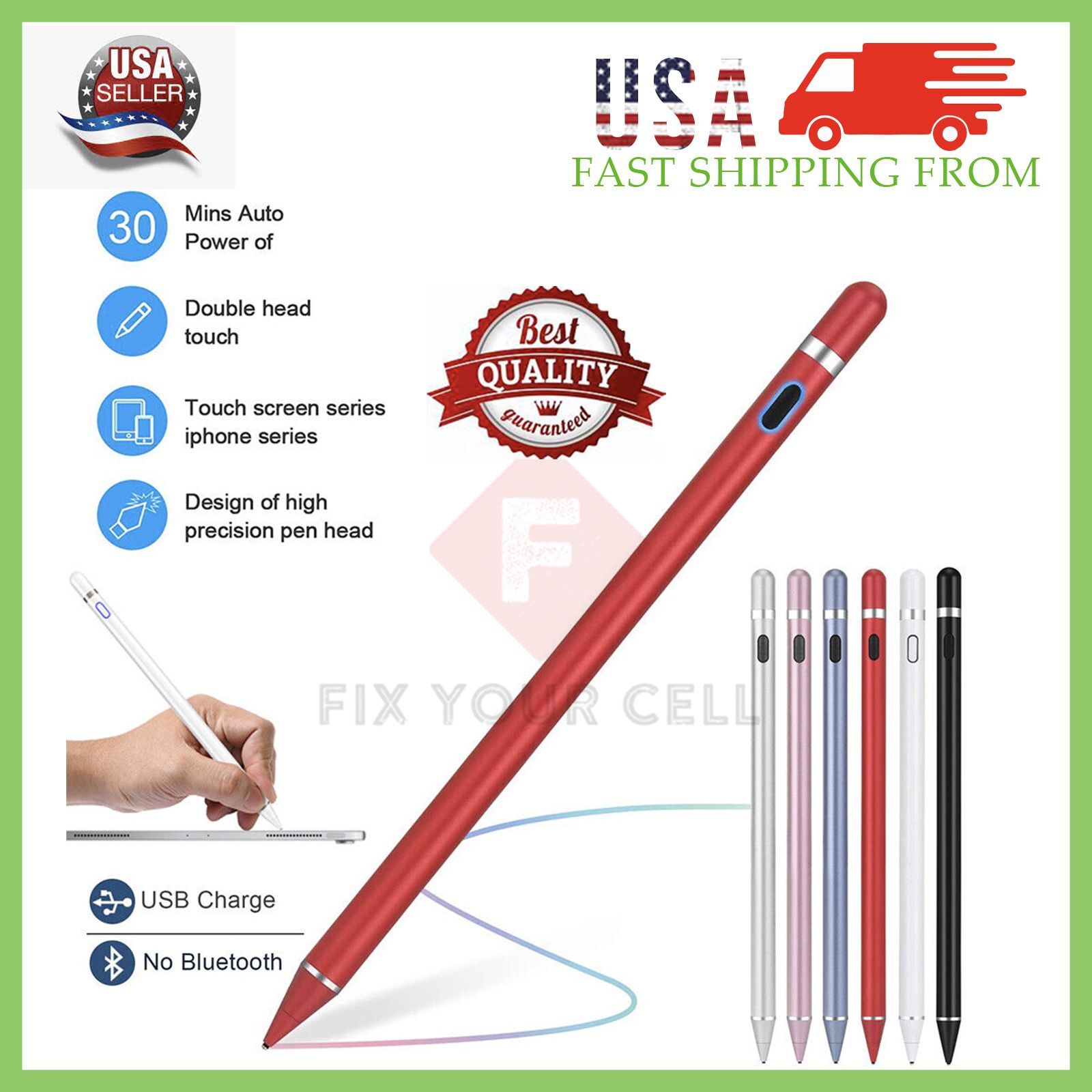 Stylus For Ipad Iphone Samsung Galaxy Tablet Phone Pen Capacitive Screen
