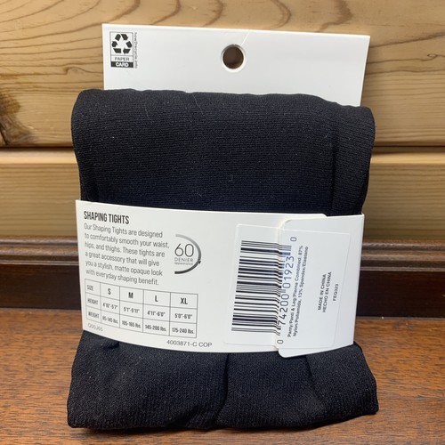 NEW L’eggs Shaping Tights Black size opaque M 01923
