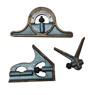 PEC Machinist Combination 180-907 Square Set Near Mint Condition Protractor