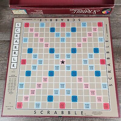 Scrabble Game BOARD ONLY Vintage Original Replacement Board 1982 Selchow Righter