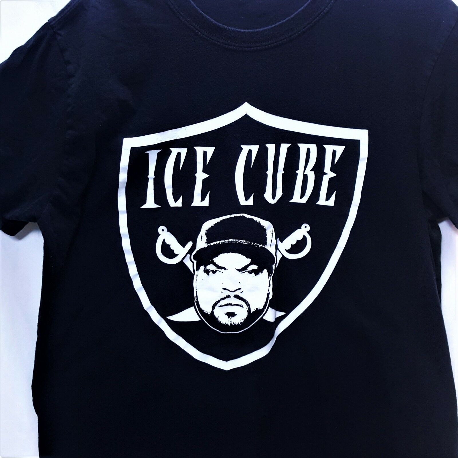 Ice Cube Rap Tee Band Shirt Raiders Logo NWA Compton West Ice Cube Rap Tee Band Shirt Raiders Logo NWA Compton West