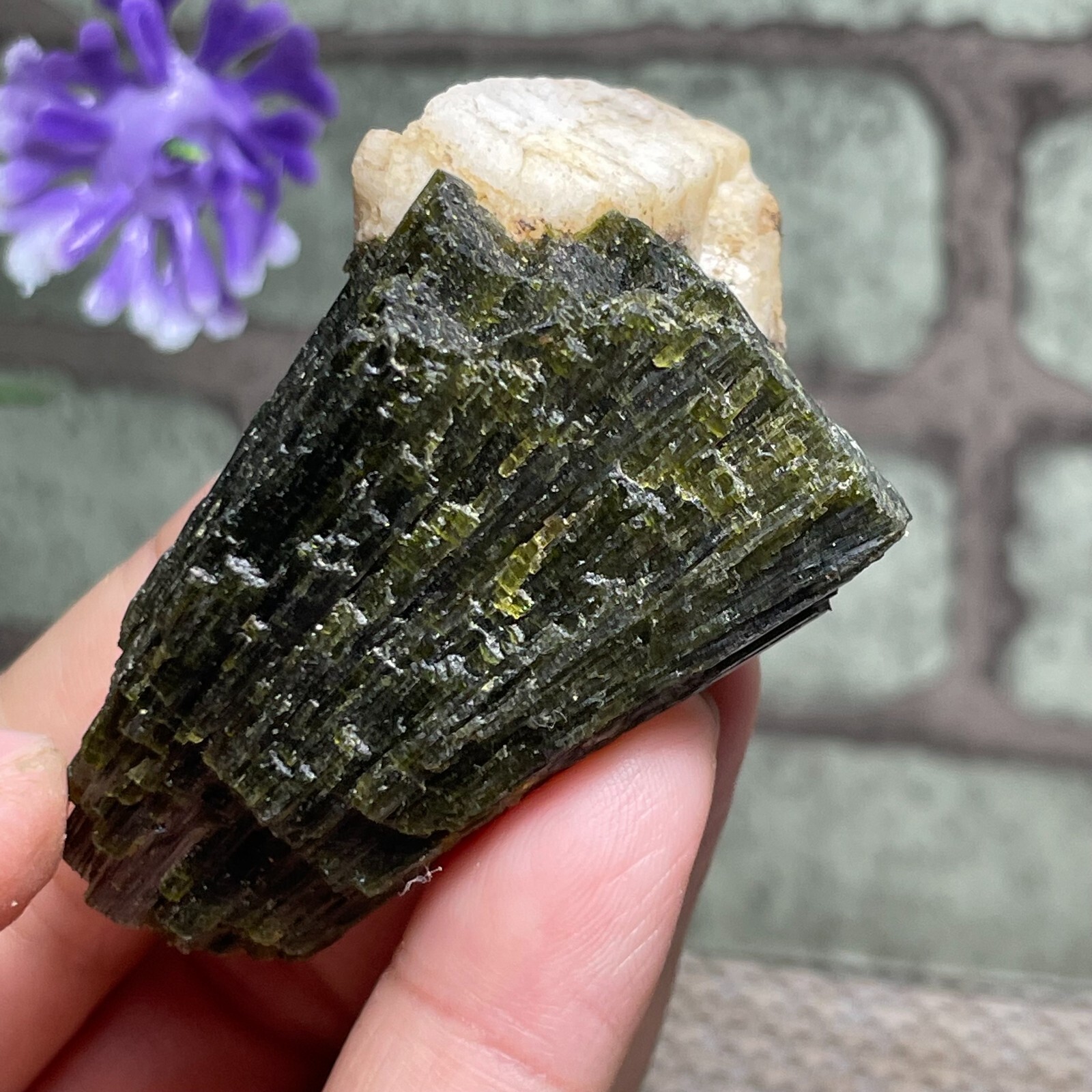 59g Natural green Tourmaline Crystal Stone Gem Original