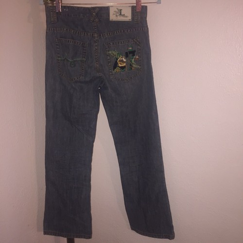 NWT LR Geans Denim Kids Embroidered Jungle Back Pocket Sz 14