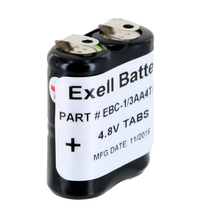 Exell Custom NiMH 4.8V 300mAh (4x1/3AA ) Battery Pack w/ Tabs