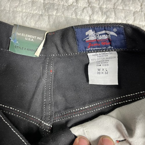 NWT 1st Element Inc Black  Jeans Y2K 2 Button 30x32