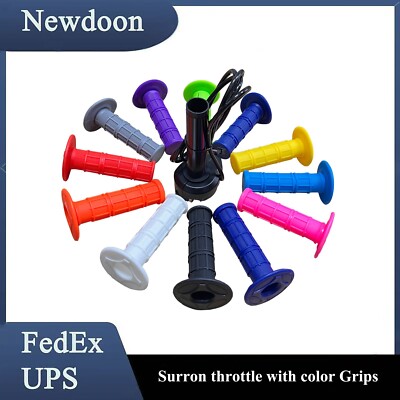E-Bike SurRon Throttle Twist Grips Waffle Grip All Colours 3 Pin SM Plug