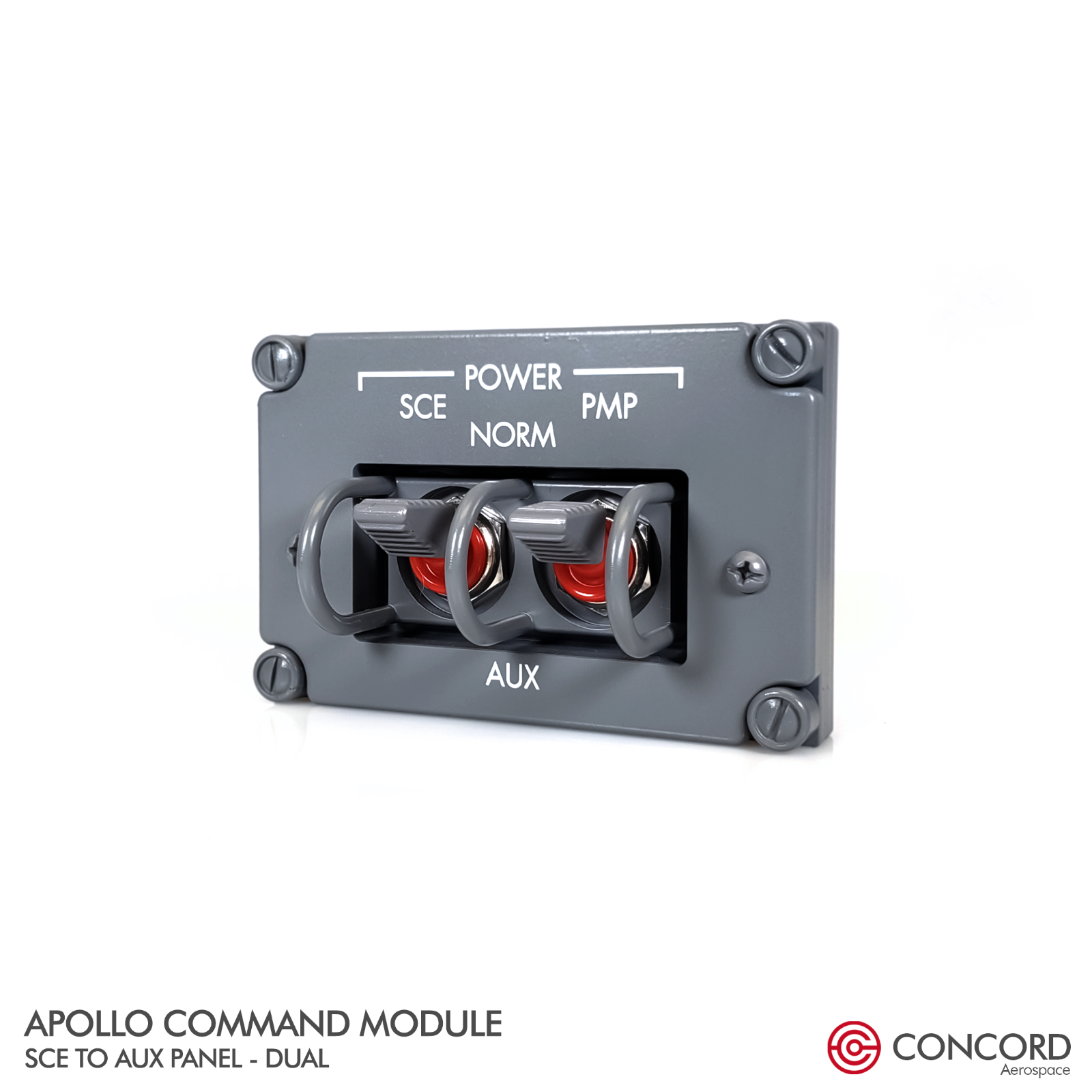 APOLLO COMMAND MODULE DUAL SWITCH PANEL - SCE TO AUX REPLICA MEMORABILIA NASA