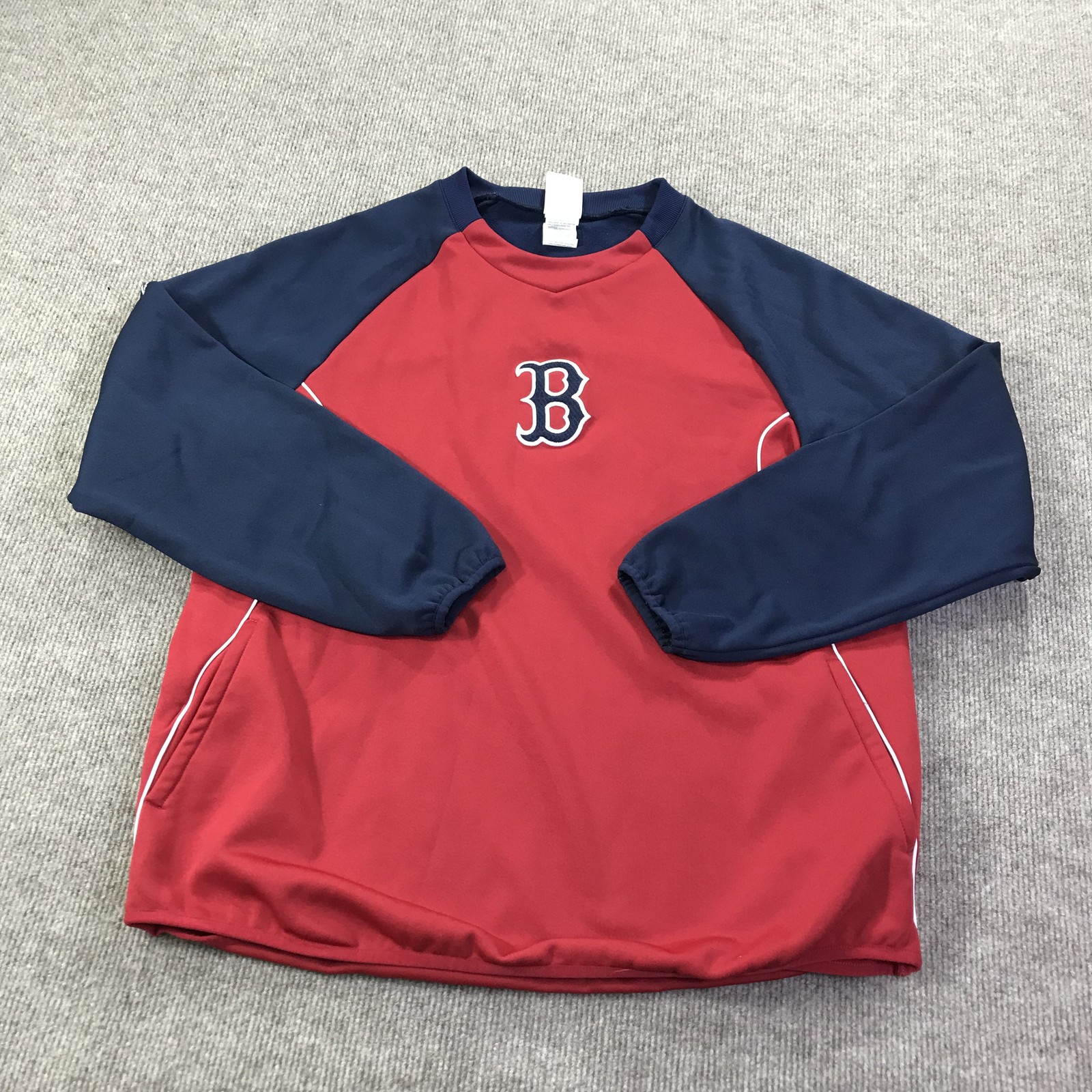 Boston Red Sox Jacket Mens Large MLB Baseball Therma Base Majestic Pullover