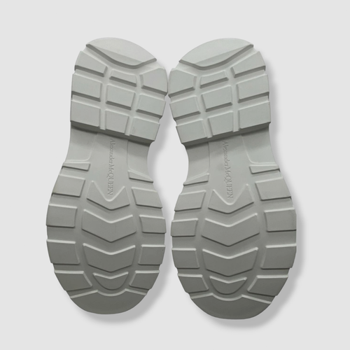 Pre-owned Alexander Mcqueen $990  Men White Treadslick Leather High-top Sneaker Eu 43/us 10