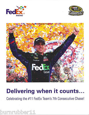 2012 DENNY HAMLIN ''7TH CONSECUTIVE CHASE'' #11 NASCAR SPRINT CUP POSTCARD
